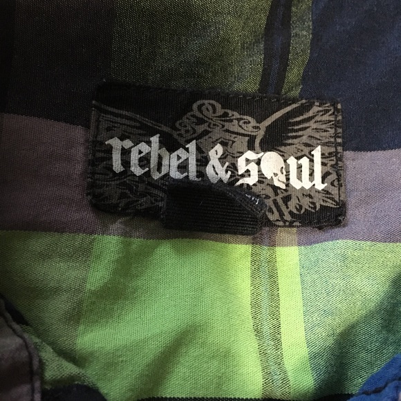 Mens REBEL & SOUL π plaid shirt. - Picture 3 of 11
